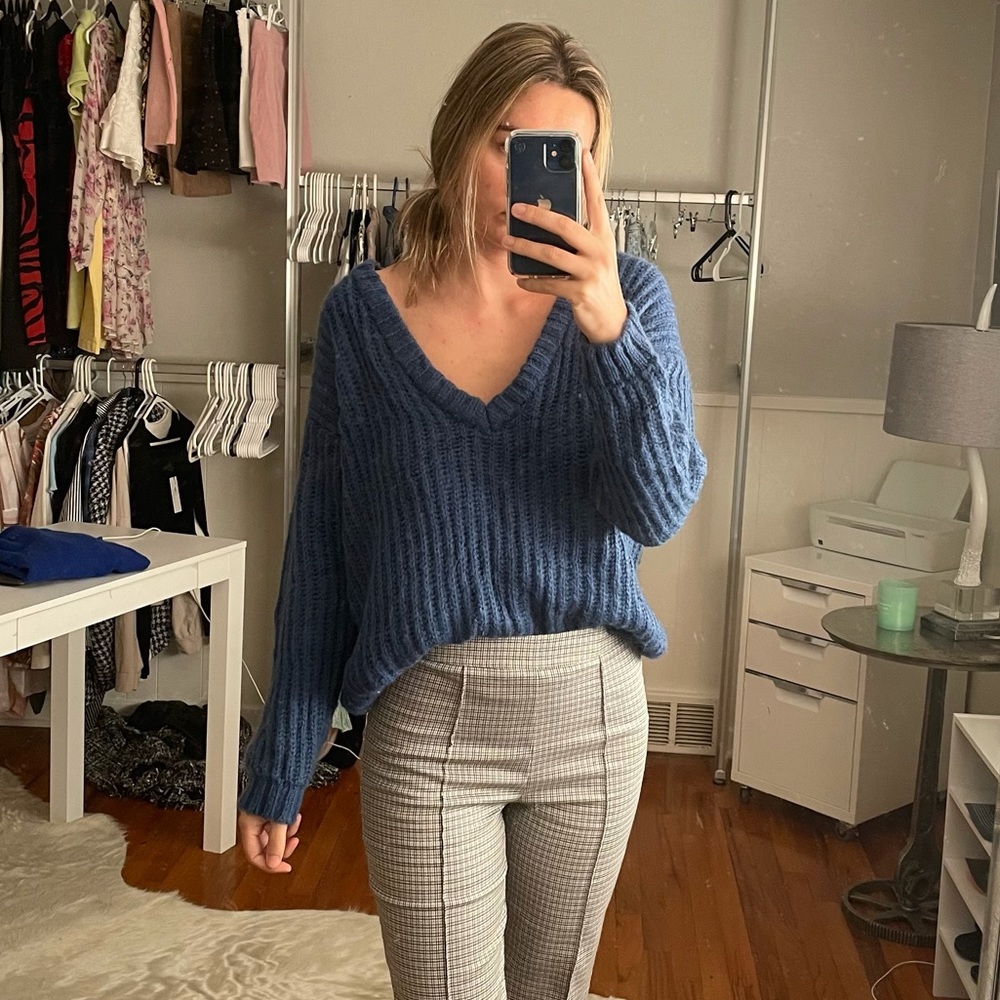 Faithfull The Brand Blue Oversized Sweater